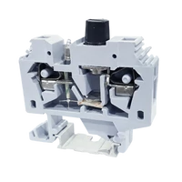 Tracon TSKC6B Biztosítékos ipari sorozatkapocs, rugós, sínre, szürke 220V 10A 0.2-6 mm2 2P