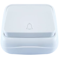 Tracon TTK-04B Falon kívüli nyomókapcsoló csengő jellel (tapétakapcsoló) 10AX/250VAC, IP20 (N101)