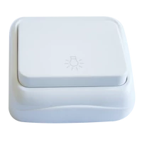 Tracon TTK-04L Falon kívüli nyomókapcsoló világítás jellel (tapétakapcsoló) 10AX/250VAC, IP20 (N101)