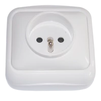 Tracon TTK-12 Falon kívüli csatlakozóaljzat, csapos (tapétakapcsoló) 16A/250VAC, IP20