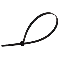 Tracon TU140 UV-álló fémnyelves kábelkötegelő, fekete 140×3,6mm, D=2-29mm, PA6.6