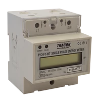 Tracon TVO-F1-WT LCD kijelzésű 1 fázisú átfűzős fogyasztásmérő, közvetlen 230V / 30 (100)A Pd=1W