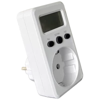 Tracon TVOD01 LCD kijelzőjű dugaszolható fogyasztásmérő 230 V, 50 Hz, 16 A, 3680 W, V, kWh, cost