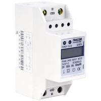 Tracon TVOF12 LCD kijelzésű fogyasztásmérő,közvetlen, 1 fázisú, 2 modul 230VAC / 10(60)A