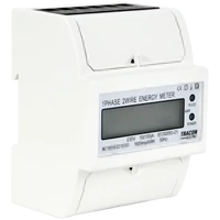 Tracon TVOF14 LCD kijelzésű fogyasztásmérő,közvetlen, 1 fázisú, 4 modul 230VAC / 10(100)A