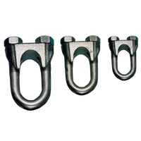 Tracon U08 Sodronyszorító bilincs, U profil, acél+temperált öntvény d=6,3-8mm, M6