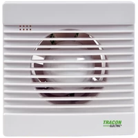 Tracon VF100-BTSH Fürdőszoba ventilátor, golyóscsapágy+időzítő+v.zsalu+pára 230 VAC, 15W, 80 m3/h, 33 dB,100 mm