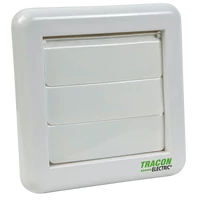 Tracon VFG100 Kültéri gravitációs zsalu fürdőszoba vent-hoz 151×151×45mm, D=96mm