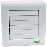 Tracon VFM100-BTH Fürdőszoba vent. hőelemmel műk. frontzs, golyóscs+időz+pára 230 VAC, 15W, 80 m3/h, 33 dB,100 mm