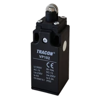 Tracon VP102 Helyzetkapcsoló, görgős 1xNO+1xNC, 6A/230V AC-15, 0,3A/250V DC-13, IP65