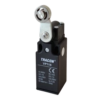 Tracon VP118 Helyzetkapcsoló, lengőkar-görgő 1xNO+1xNC, 6A/230V AC-15, 0,3A/250V DC-13, 28mm, IP65