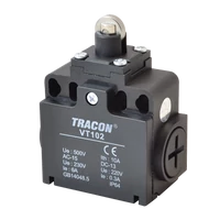 Tracon VT102 Helyzetkapcsoló, görgős 1xNO+1xNC, 6A/230V AC-15, 0,3A/250V DC-13, IP65