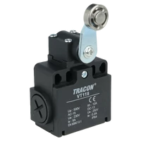 Tracon VT118 Helyzetkapcsoló, lengőkar-görgö 1xNO+1xNC, 6A/230V AC-15, 0,3A/250V DC-13, 28mm, IP65