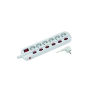 UltraTech elosztó 6-os, 4m kábellel, kapcsolóval, dugvillával 16A, 3x1,5 mm2 H05VV-F vezetékkel, UT-EKT64