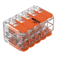 WAGO 221-420 Vezetékösszekötő oldható 32A/450V leágazás 10x 0.2-4mm2 átlátszó