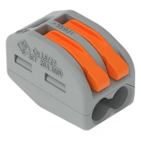 WAGO 222-412 Vezetékösszekötő hajlékony: 0.08-4 mm² merev: 0.08-2.5 mm²; minden vezetéktípushoz; szürke