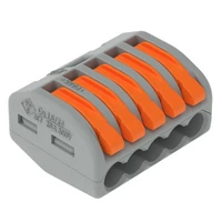 WAGO 222-415 Vezetékösszekötő hajlékony: 0.08-4 mm² merev: 0.08-2.5 mm²; minden vezetéktípushoz; szürke