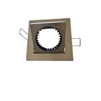 Beépíthető, négyzetes spot lámpatest , INDELUZ, billenthető, matt króm, öntött alumínium ötvözetből