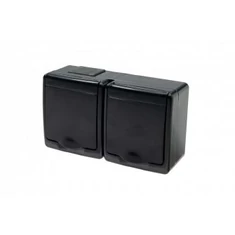 Fekete kültéri kapcsolók, aljzatok