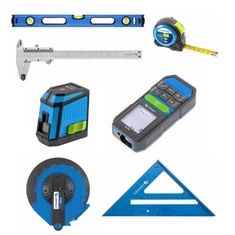 Mérőeszközök, mérőszalag, tolómérő,  derékszög mérő