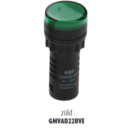 GMV jelzőlámpa ledes 230V GMAD22-22B zöld
