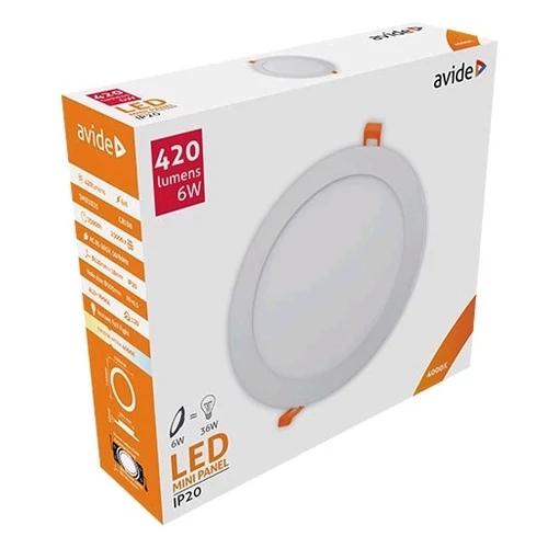 Avide  ACRPNW-R-6W-ALU LED Beépíthető Kerek Mennyezeti Lámpa ALU 6W NW 4000K