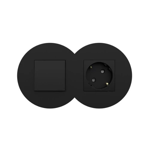 EFAPEL 43920_TPM Siza kettes keret, matt fekete színű