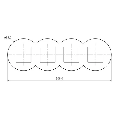 EFAPEL 43940_TBR Siza négyes keret, fehér színű