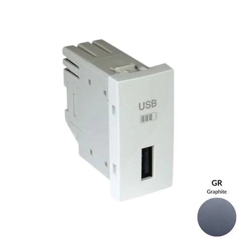 EFAPEL 45383_SGR USB-A töltő, grafit - 1 modul