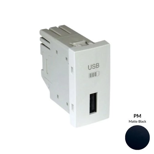 EFAPEL 45383_SPM USB-A töltő, matt feket - 1 modul