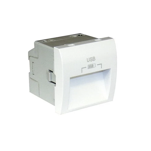 EFAPEL 45384_SBM dupla USB töltő (2x USB-A), 20°-os kimenet, matt fehér