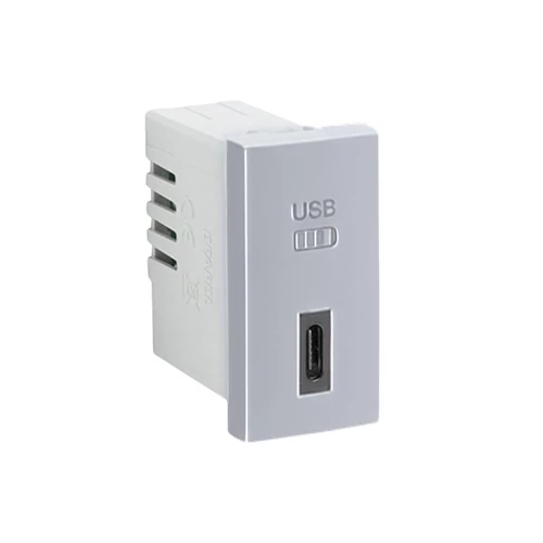EFAPEL 45387_SAL USB-C töltő, alumínium - 1 modul
