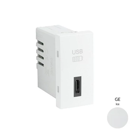 EFAPEL 45387_SGE USB-C töltő, jég - 1 modul