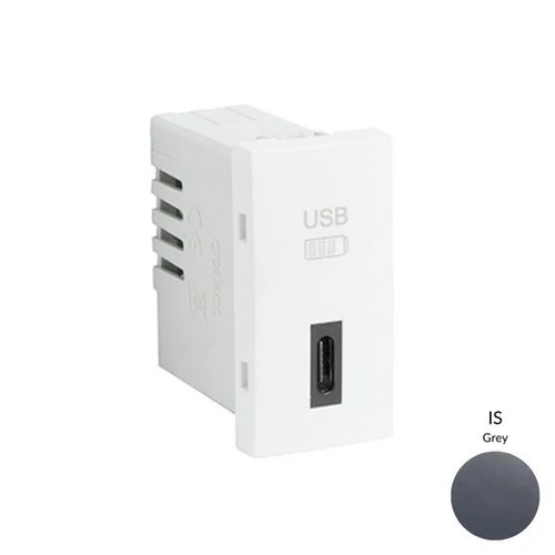 EFAPEL 45387_SIS USB-C töltő, szürke - 1 modul