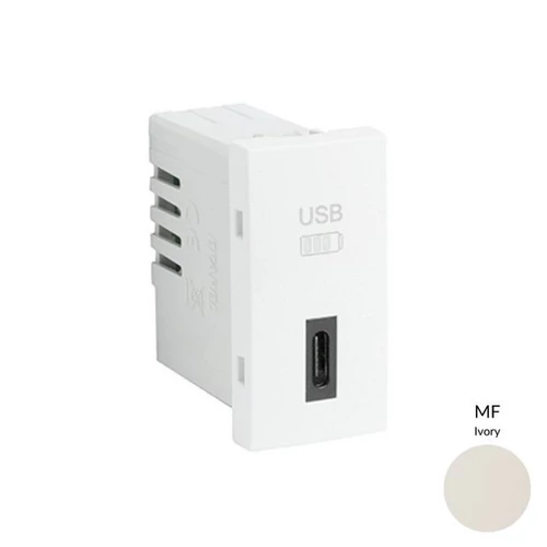 EFAPEL 45387_SMF USB-C töltő, elefántcsont - 1 modul