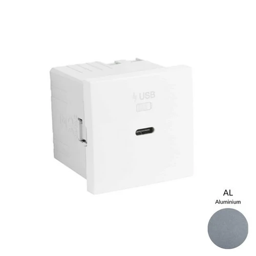 EFAPEL 45398_SAL USB-C gyorstöltő aljzat  (30W), alumínium