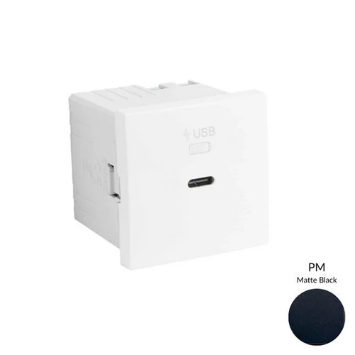 EFAPEL 45398_SPM USB-C gyorstöltő aljzat  (30W), matt fekete