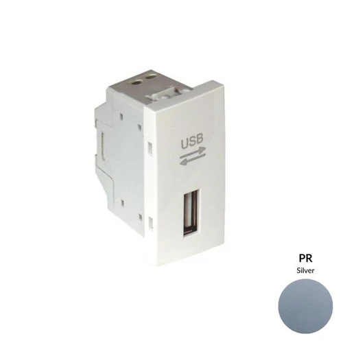 EFAPEL 45437_SPR USB-A adatkommunikációs aljzat, ezüst - 1 modul