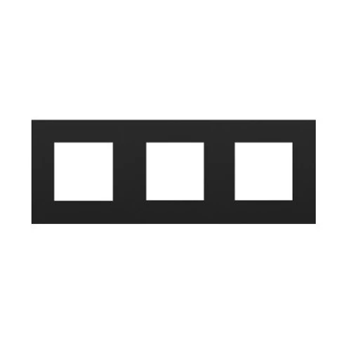 EFAPEL 45930_TPM QUADRA hármas keret, matt fekete színű