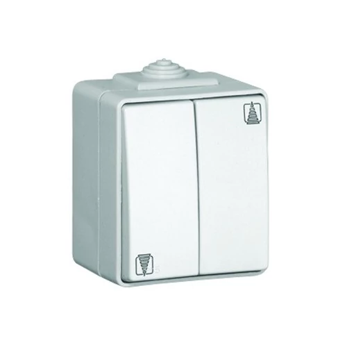 EFAPEL 48281_CBR IP65 Redőny nyomógomb, elektronikus retesszel fehér