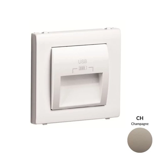 EFAPEL 50673_TCH dupla USB töltő (2x USB-A), 20°-os kimenet, pezsgő