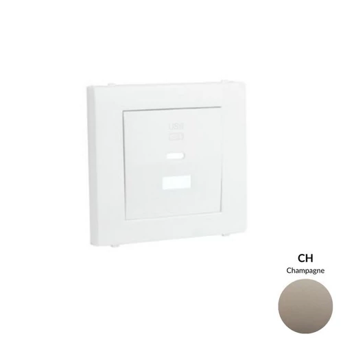 EFAPEL 50674_TCH dupla töltő aljzat fedél (USB-A + USB-C), pezsgő