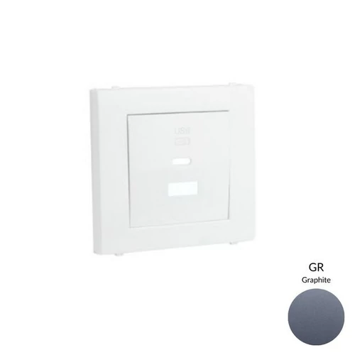 EFAPEL 50674_TGR dupla töltő aljzat fedél (USB-A + USB-C), grafit