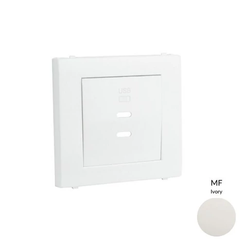 EFAPEL 50675_TMF dupla töltő aljzat fedél (2x USB-C), elefántcsont