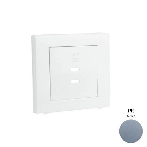 EFAPEL 50675_TPR dupla töltő aljzat fedél (2x USB-C), ezüst