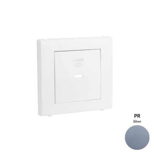 EFAPEL 50676_TPR USB-C töltő aljzat fedél, ezüst