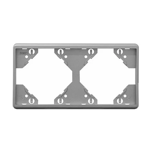 EFAPEL 50921_TPR Apolo 5000 vízszintes kettes keret, ezüst színű