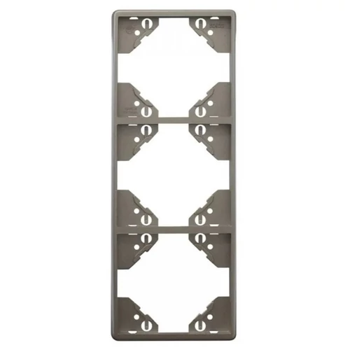 EFAPEL 50932_TPR Apolo 5000 függőleges hármas keret, ezüst színű