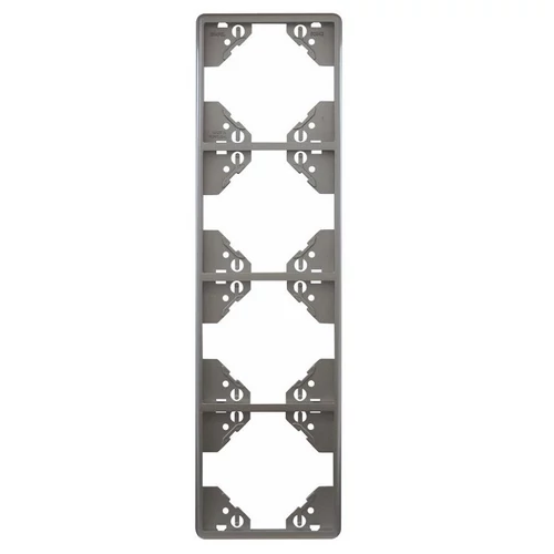 EFAPEL 50942_TPR Apolo 5000 függőleges négyes keret, ezüst színű