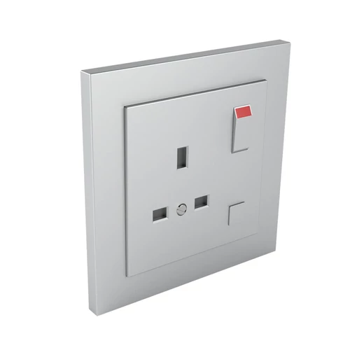 EFAPEL 90184_CAL Komplett csatlakozóaljzat (brit típusú) alumínium